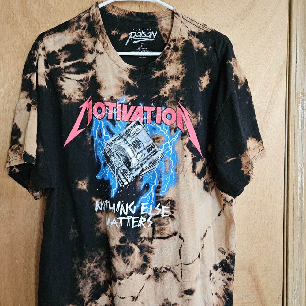 Popular Poison T-shirt XL Short Sleeve Tye Dye Motivation